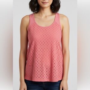 GAP pink  Eyelet Tank Top